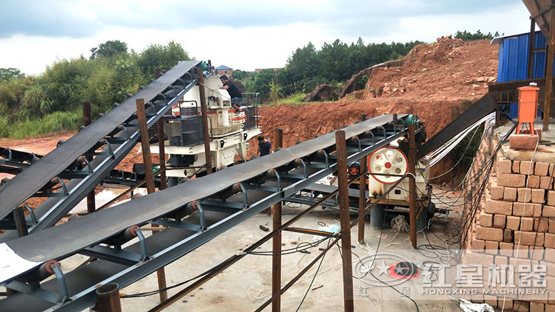 2臺(tái)鄂破+沖擊式制砂機(jī)