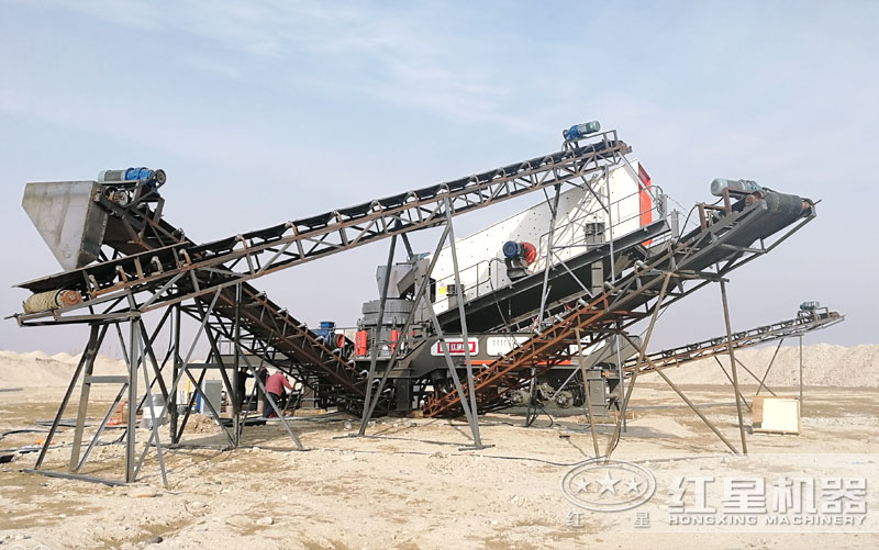 移動石頭打沙機單機作業(yè)就是一條線