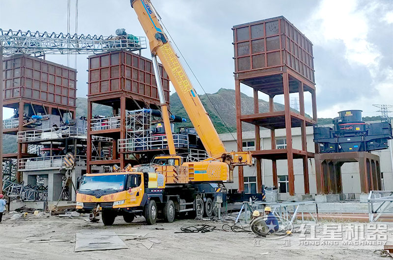 兩臺(tái)單缸圓錐破和HVI制砂機(jī)