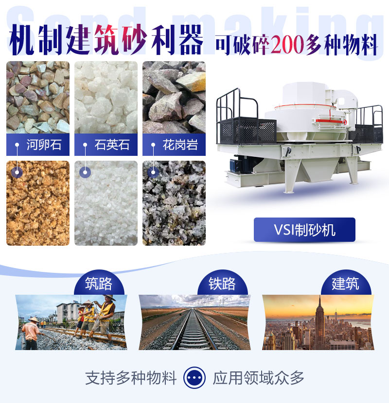VSI制砂機應(yīng)用領(lǐng)域