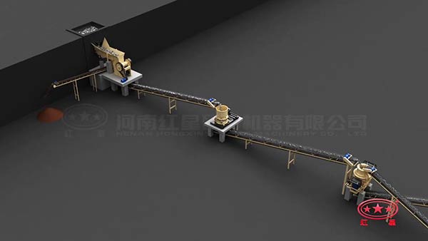 石料破碎生產(chǎn)線現(xiàn)場實拍