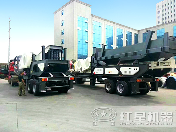 建筑垃圾車(chē)載移動(dòng)破碎機(jī)發(fā)貨圖