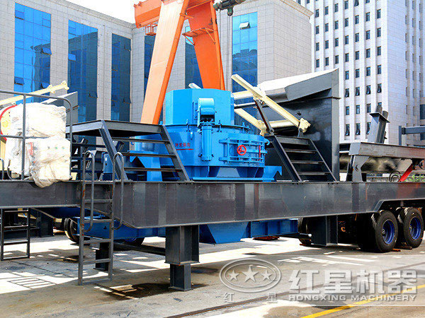 輪胎式移動(dòng)鵝卵石打砂機(jī)