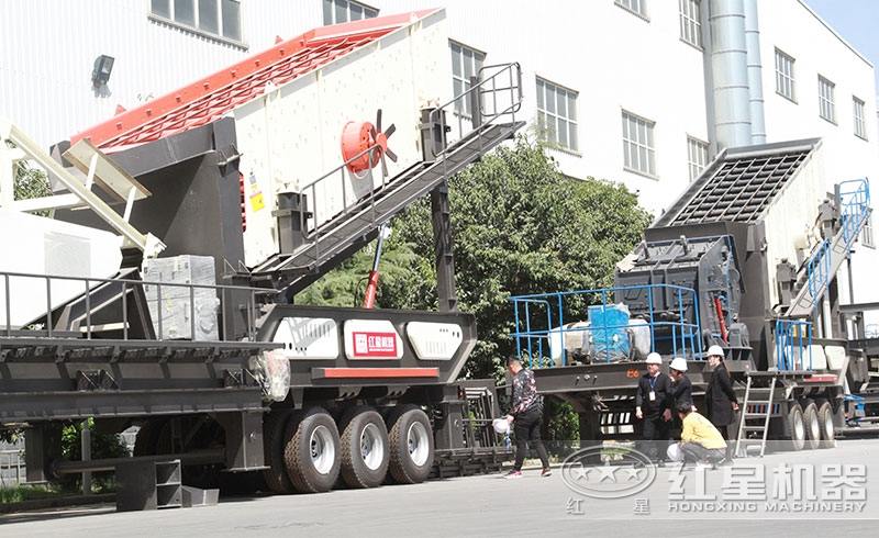 輪胎移動(dòng)小型打石料機(jī)