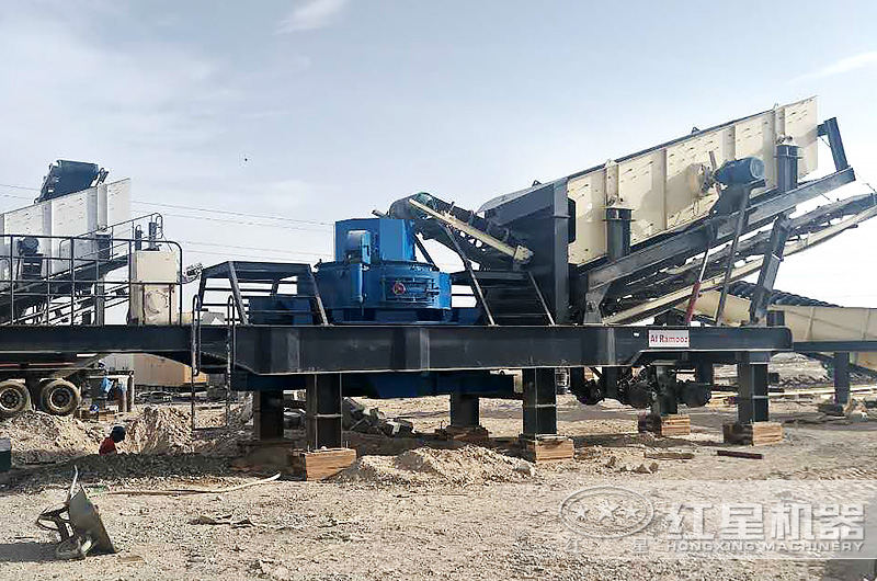 移動制砂機干式制砂現(xiàn)場