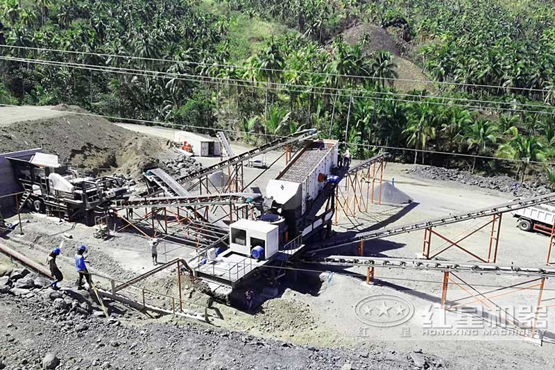 移動(dòng)式煤矸石加工方案現(xiàn)場