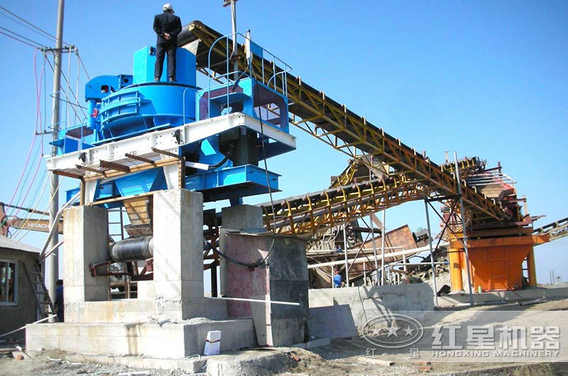 制砂機工作現(xiàn)場