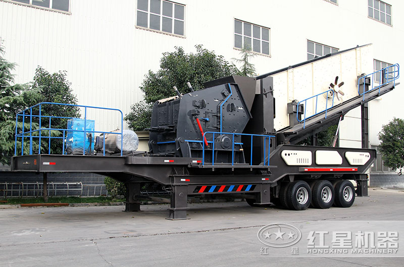 建筑垃圾移動(dòng)破碎站實(shí)拍圖