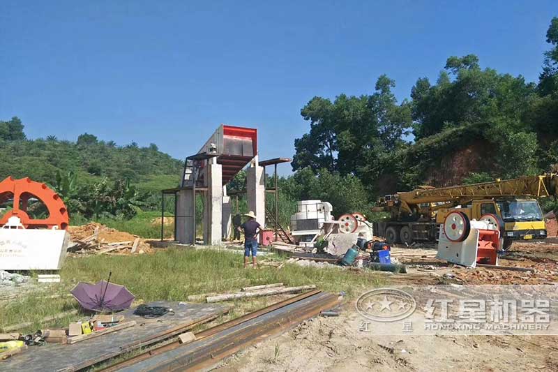 制砂加洗沙安裝現(xiàn)場(chǎng)