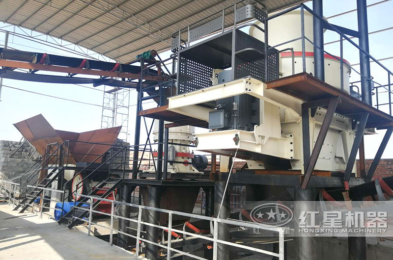 固定作業(yè)磕沙機(jī)生產(chǎn)線-折疊布局