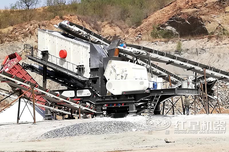 移動破碎生產(chǎn)現(xiàn)場