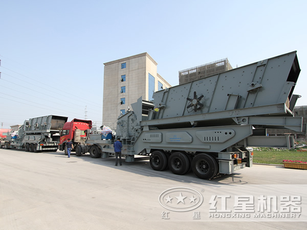 建筑垃圾移動(dòng)式破碎機(jī)發(fā)貨圖