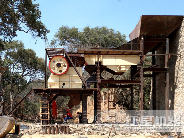 石子生產線現(xiàn)場圖