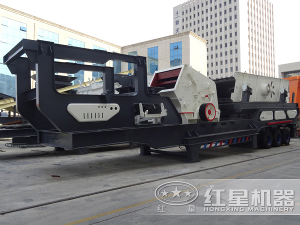 建筑垃圾移動打砂機廠區(qū)實拍圖