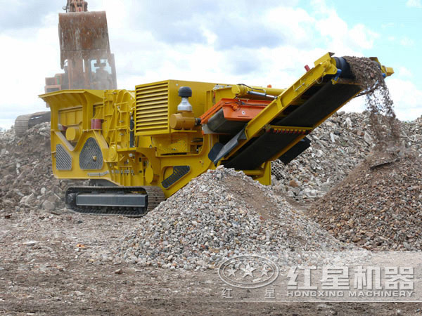 建筑垃圾移動破碎機應(yīng)用圖